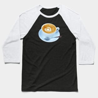 Heart Latte Coffee Photo Baseball T-Shirt